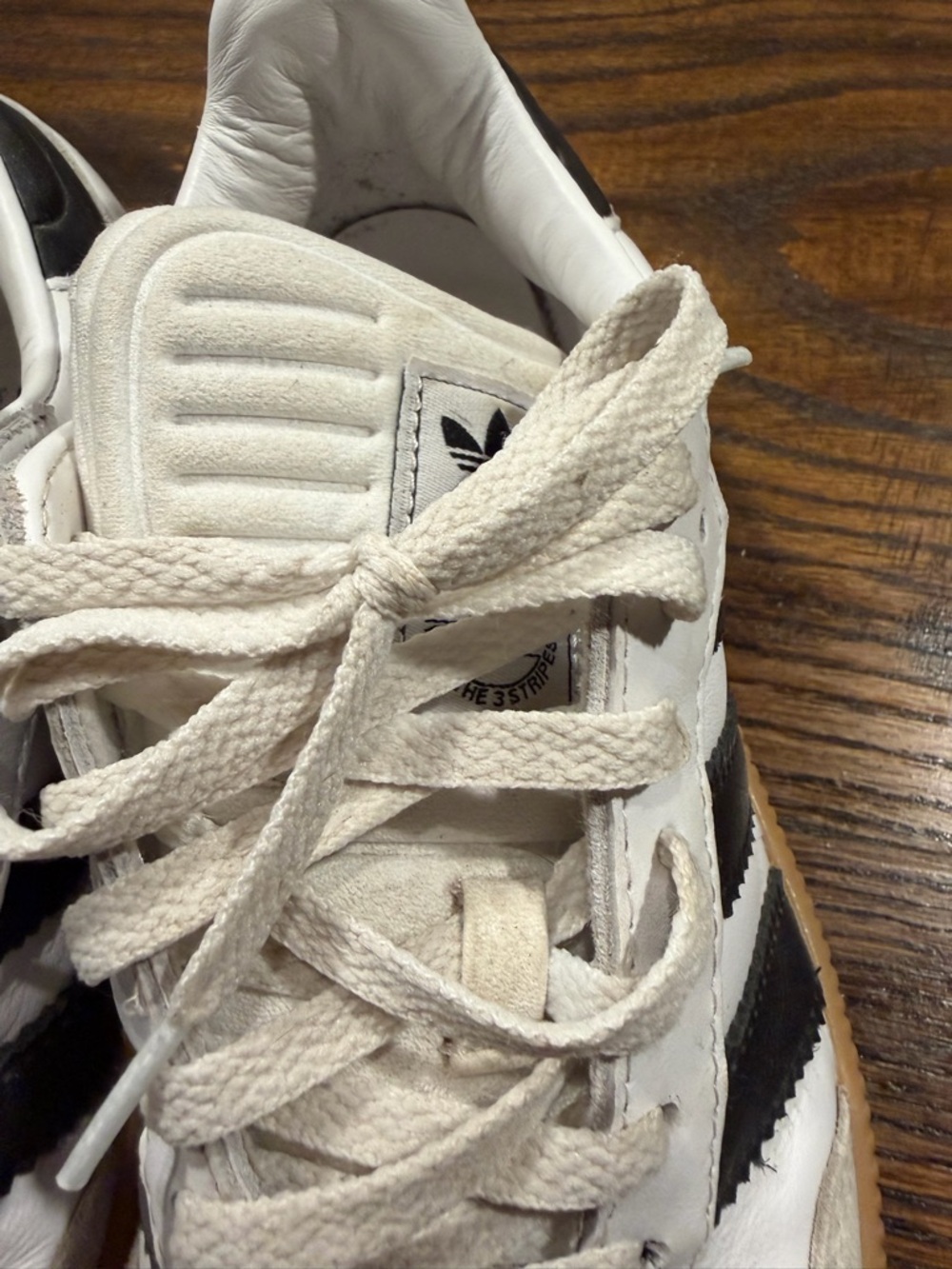 adidas White, Black & Gum Retro Trainer Sneakers - Picture 10 of 14